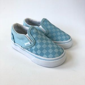Vans Slip-on Baby Blue Checkerboard Canvas